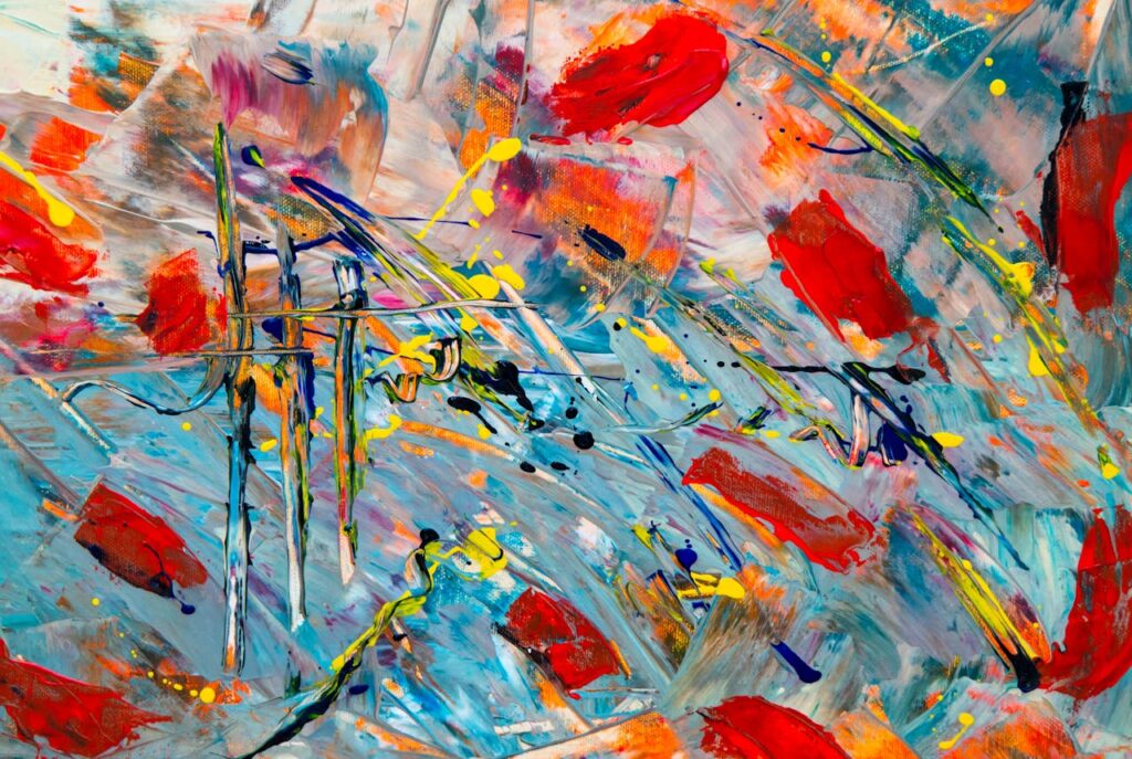 pexels-photo-1266808 Vibrant abstract expressionist artwork with colorful acrylic strokes and dynamic composition.